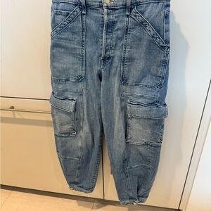 MOTHER Blue Cargo Jeans Like New